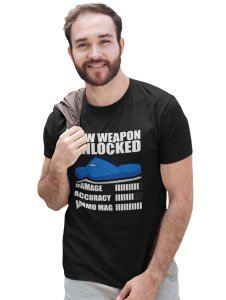 New weapon- Black printed cotton t-shirt - Comfortable and Stylish Tshirt