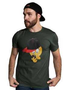 Holding a Mobile Emoji T-shirt (Green) - Clothes for Emoji Lovers - Suitable for Fun Events - Foremost Gifting Material for Your Friends and Close Ones