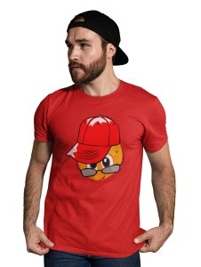 Peek a Boo Emoji T-shirt (Red) - Clothes for Emoji Lovers - Foremost Gifting Material for Your Friends and Close Ones