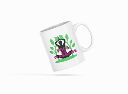Yoga And Massage Text - Printed Coffee Mugs For Yoga Lovers