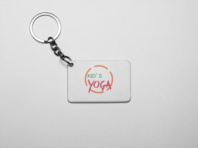 Kid's Yoga Text - Printed Acrylic Keychains(Pack Of 2)