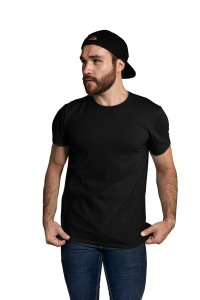 Black solid colour tee