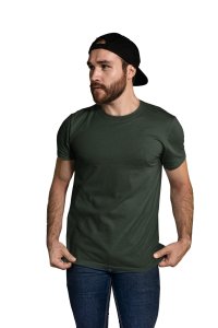 Green solid colour tee
