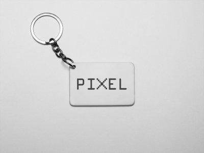 Pixel-acryllic printed white keychains/ keyrings for bollywood lover people(Pack Of 2)
