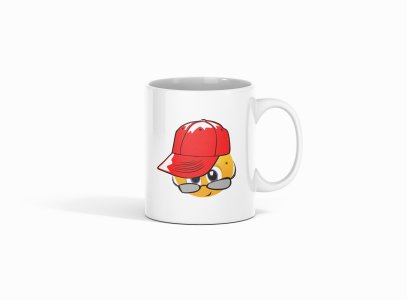 Peek a Boo Emoji- emoji printed ceramic white coffee and tea mugs/ cups for emoji lover people