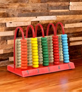 Wooden trinkets and calculation shelf abacus /maths learning educational kit game set with multicolour circle beads for childrens
