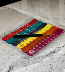 Wooden colourful agarbatti stand/ dhup stand for home and pooja ghar decor (Set of 6)