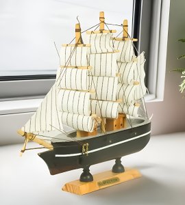 Nautical wooden sailing craft / sailing boat ship antique showpiece to decorate homes and offices
