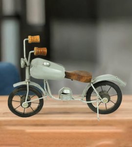 Mini Decorative Wrought Iron and wood motorbike toy game for childrens or used as home decor