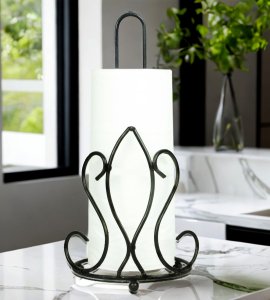 Metal napkin holder /napkin cubby (black) for dining table and kitchen