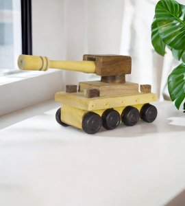 Wooden excellent handcrafted armored car toy game for childrens and toddlers(collectible item)