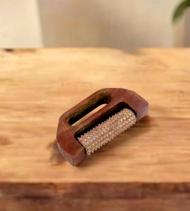 Small hand curved wooden roller/ foot and back acupressure roller pain massager for pain relief