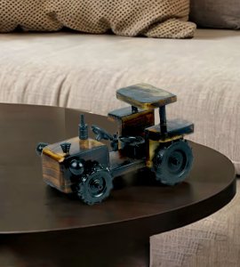 Wooden shining black wheels based tractor toy game for toddlers & childrens (collectible item)