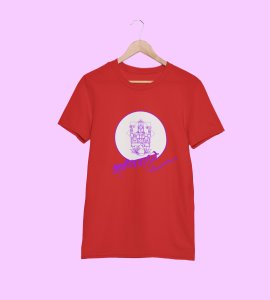 Siddhidhatri text printed unisex adults round neck cotton half-sleeve red tshirt specially for Navratri festival/ Durga puja