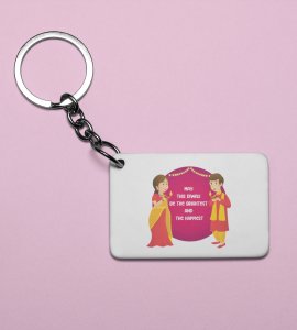 Family Bond Diwali Keychain - Brightest and Happiest Wishes(Pack Of 2)