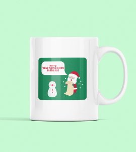 Santas List Gift Santa & Snowman Design On Coffe Mug Design