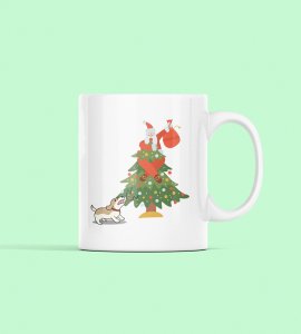 santa In Trouble Coffe Mug, Coffe Mug firend and Dog Lover Boy Girl