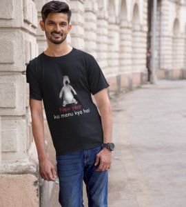 What's There For New YearBlack New Year Printed T-shirt For Mens