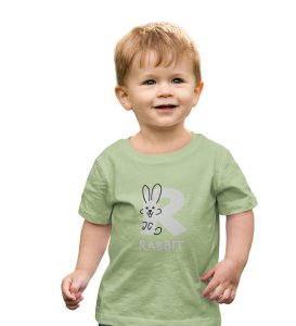 Running Rabit, Printed Cotton tshirt (olive) for Boys
