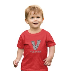 Vulture, Boys Round Neck Printed Blended Cotton tshirt (red)