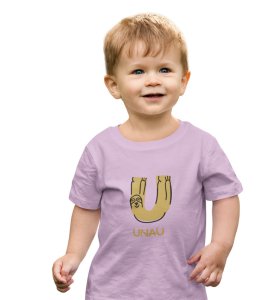 Ugly Unau, Boys Cotton Text Print Tshirt (purple) 