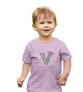 Vulture, Boys Round Neck Printed Blended Cotton Tshirt (purple)