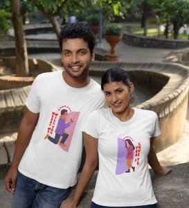 Will You Marry Me? Printed (White) T-shirts For Couples