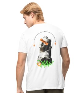 To The Moon Wings White Round Neck Cotton Half Sleeved Mens TShirt with Printed Graphics