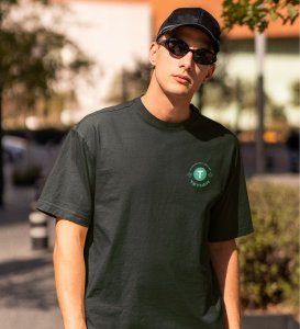 Don't Sell Me Wings Green Round Neck Cotton Half Sleeved Men's T Shirt with Printed Graphics