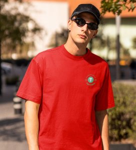 Don't Sell Me Wings Red Round Neck Cotton Half Sleeved Men's T Shirt with Printed Graphics