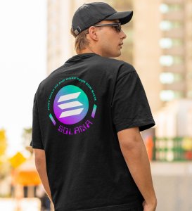 Make Your Son Rich Wings Black Round Neck Cotton Half Sleeved Men's T Shirt with Printed Graphics
