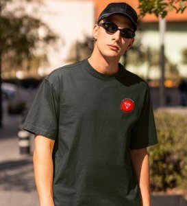 Tron Holder Wings Green Round Neck Cotton Half Sleeved Men's T Shirt with Printed Graphics