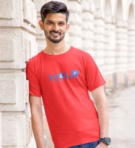 Patience Is Profit Wings Red Round Neck Cotton Half Sleeved Men's T Shirt with Printed Graphics