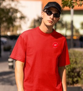 Wealthy People Choice Wings Red Round Neck Cotton Half Sleeved Men's T Shirt with Printed Graphics