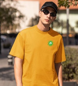 Better Than Bank Wings Yellow Round Neck Cotton Half Sleeved Men's T Shirt with Printed Graphics