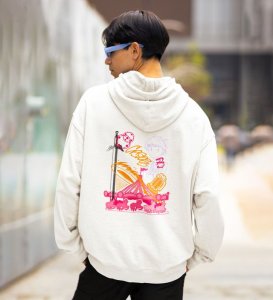 The Last Knight White back printed hoodies for men