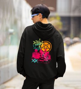 Hot Tacos Back Printed Black Neck T-Shirt for Men