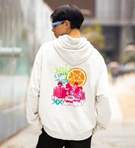 Hot Tacos Back Printed White Neck T-Shirt for Men