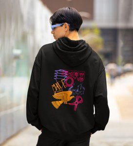 Alientist Back Printed Black Hoodies for Men