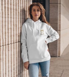 The Wind Master with a Tale of Courage and Loyalty Printed White Cotton Hoodie For Women