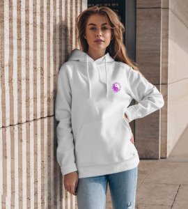 The Moon Princess and Gentle Heroine of the Hidden Leaf Printed White Cotton Hoodie For Men