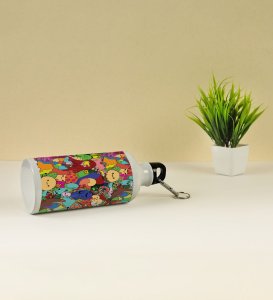Charming Cartoon Insects That Spark Joy Doodles Printed Aluminium Water Bottle 600ml