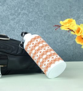 Stylish Geometric Ethnic Oriental Pattern Printed Aluminium Water Bottle 600ml