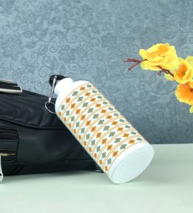 Unique Ethnic Geometric Tribal Mexican Aztec Print Printed Aluminium Water Bottle 600ml