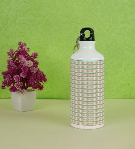 Elegant Abstract Geometric and Ethnic Art Pattern Printed Aluminium Water Bottle 600ml