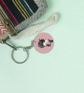 Ls Shadow from Death-Note Anime Printed Round Keychain Pack Of 2
