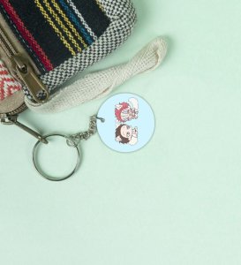 Bonding with Akaza The Demon of Intense Loyalty Anime Printed Round Keychains Pack of 2