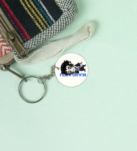 The Intimidating Kaigaku Demon of Unyielding Strength Anime Printed Round Keychains Pack of 2