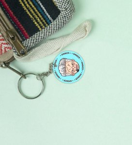 The Marine with Unyielding Spirit Anime Printed Round Keychains Pack of 2