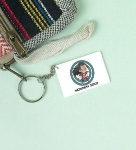 Hashirama Senju God Of Sinobi  Printed White Anime Keychains Pack Of 2